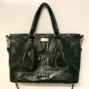 Brahmin Black Leather Crossover Bag